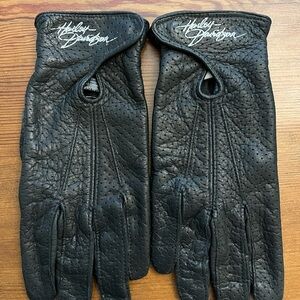Harley-Davidson Black Textured Riding Gloves